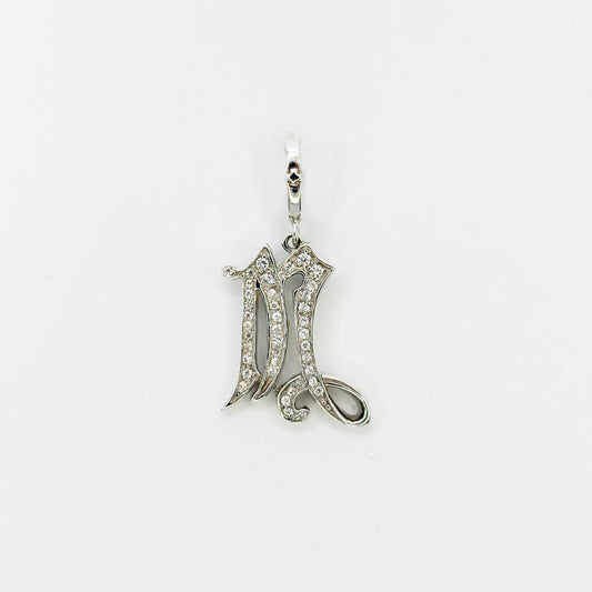 SMALL MEDIVAL INITIAL PENDANT "M"