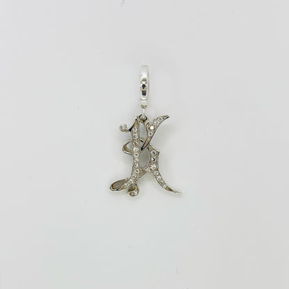 SMALL MEDIVAL INITIAL PENDANT "K"