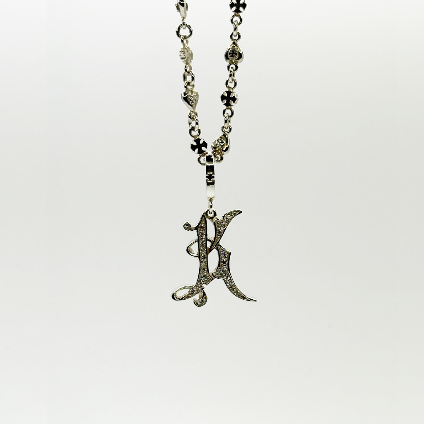 SMALL MEDIVAL INITIAL PENDANT "K"
