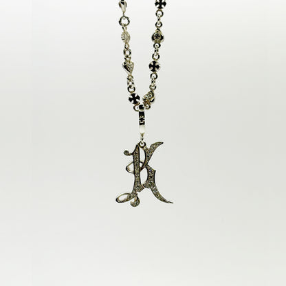 SMALL MEDIVAL INITIAL PENDANT "K"