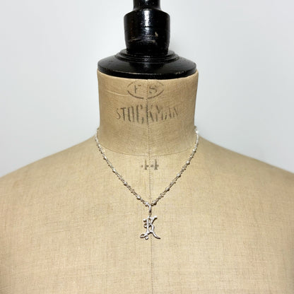 SMALL MEDIVAL INITIAL PENDANT "K"
